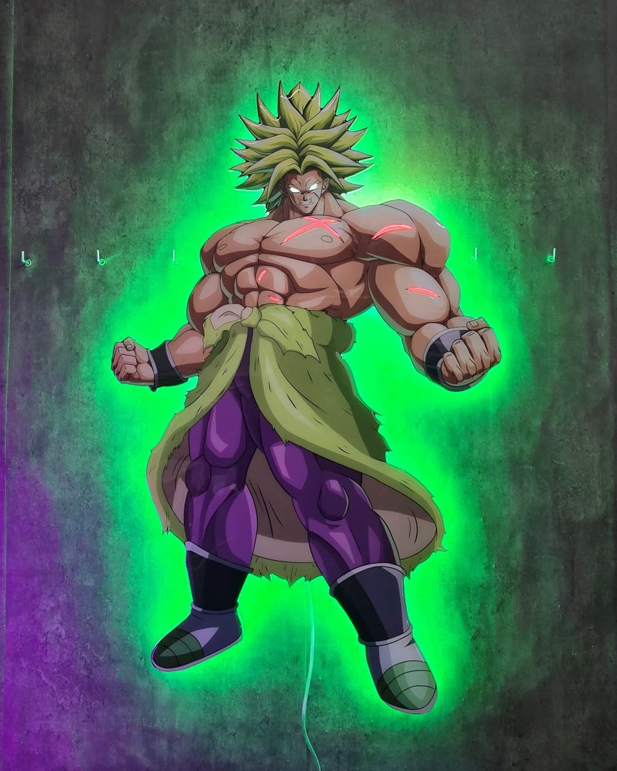 Cuadro de serie, película o anime personalizado en resina y neón LED